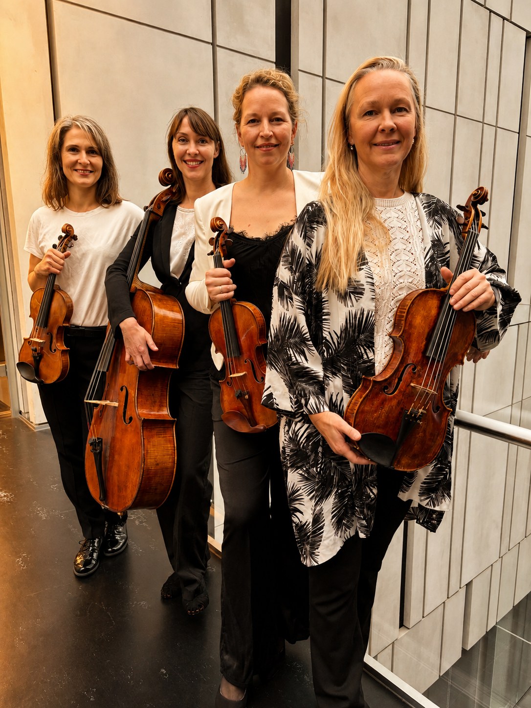 Quartet Lumi med deres strygeinstrumenter